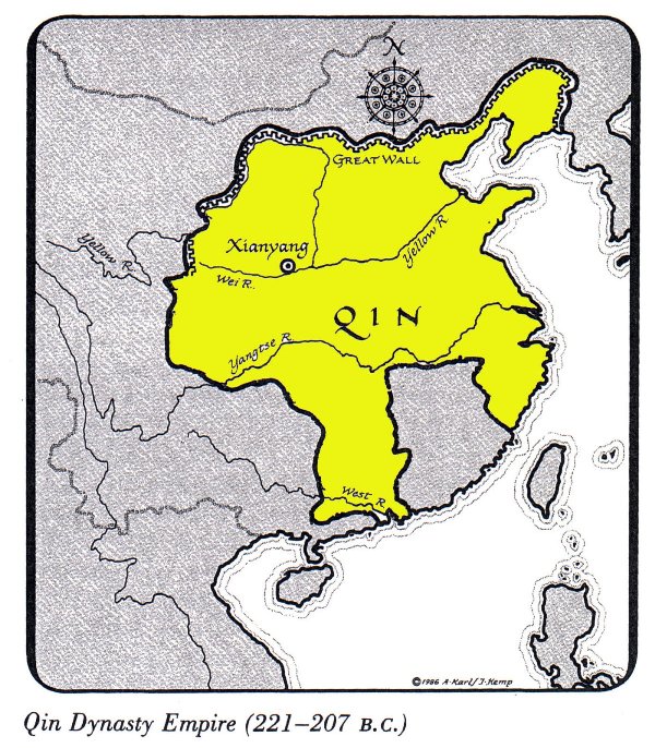 Qin dynasty map.